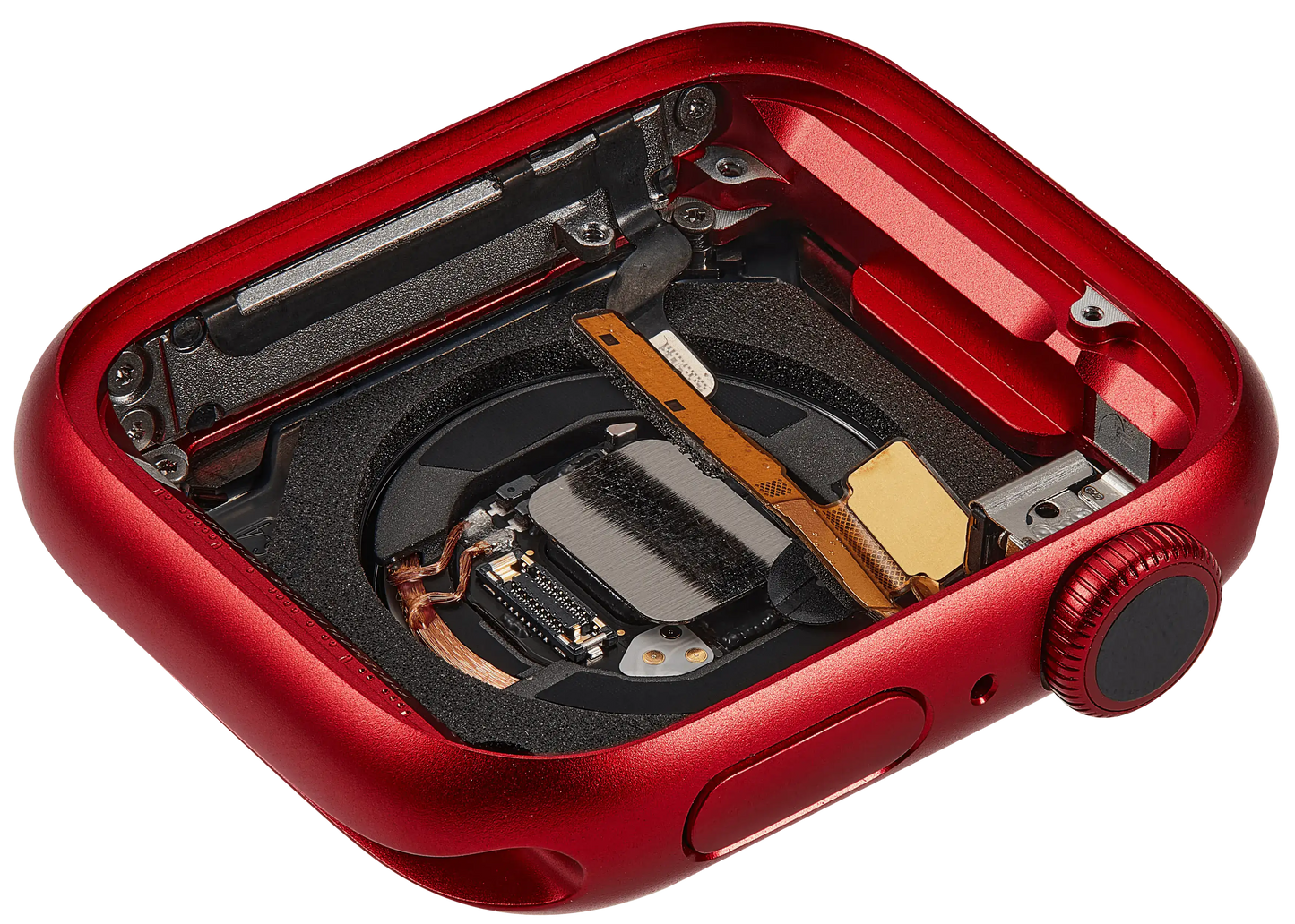 Housing Assembly Compatible For Watch Series 9 (41MM) (Used OEM Pull: Grade A) (GPS Version) (Aluminum / Red)