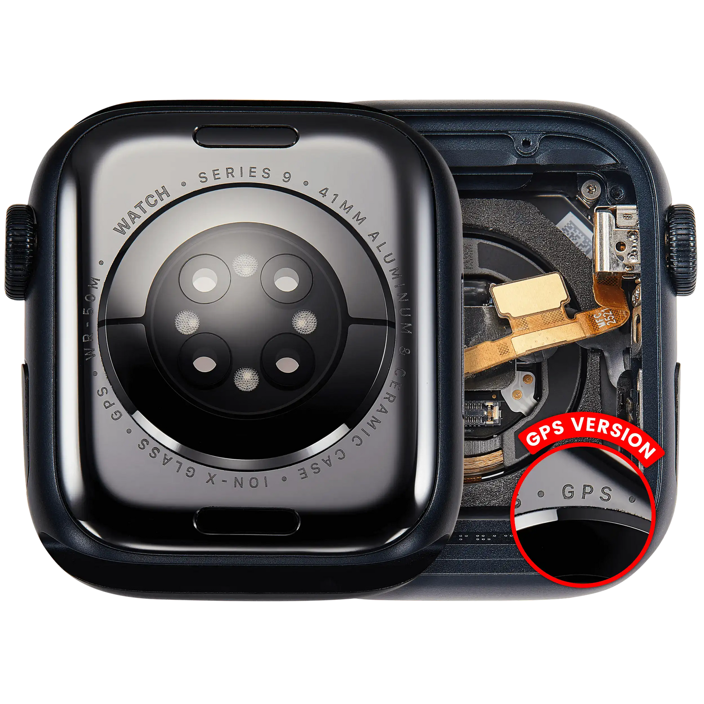 Housing Assembly Compatible For Watch Series 9 (41MM) (Used OEM Pull: Grade A) (GPS Version) (Aluminum / Midnight)