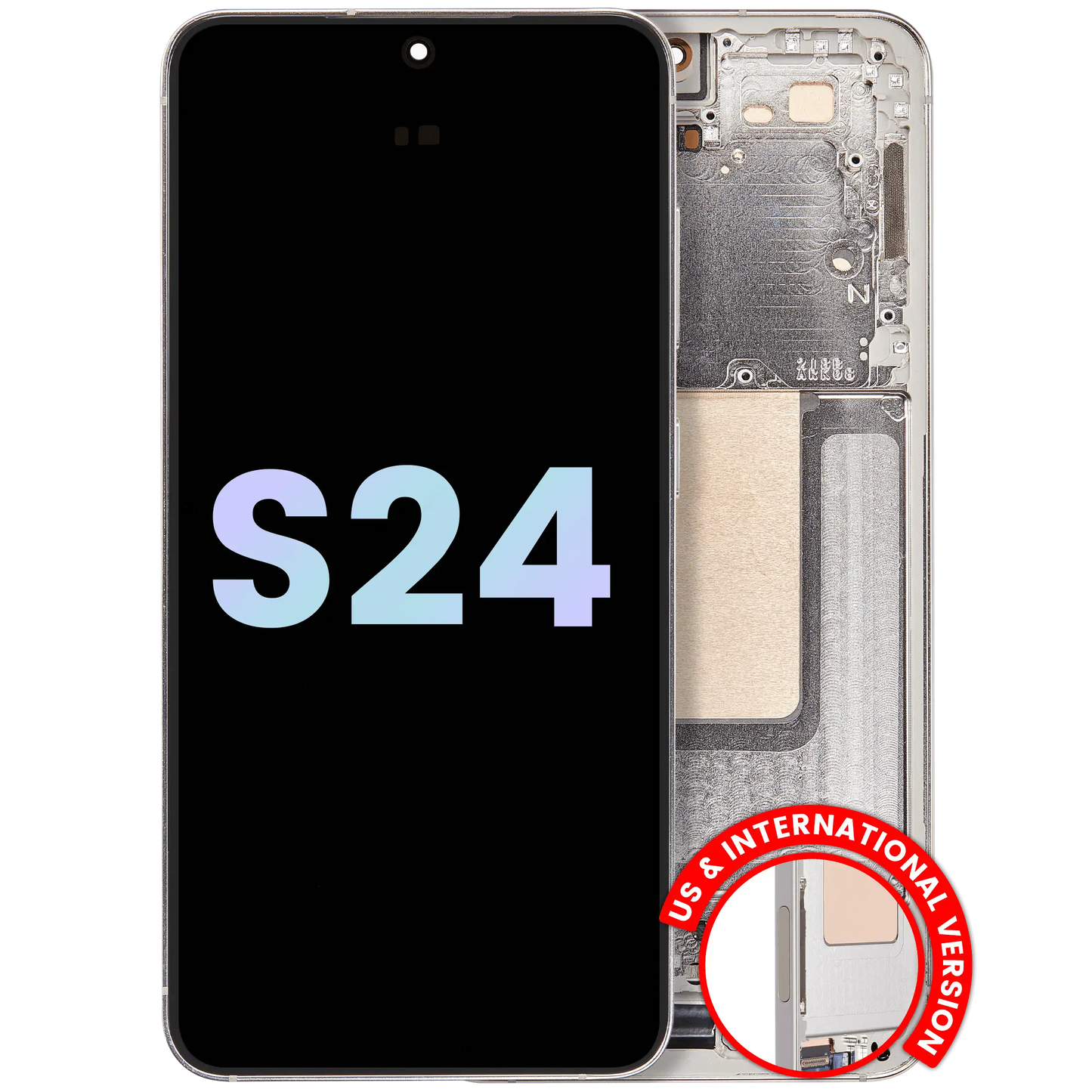 OLED Assembly With Frame For Samsung Galaxy S24 5G (US & International Version) (Service Pack) (Amber Yellow)