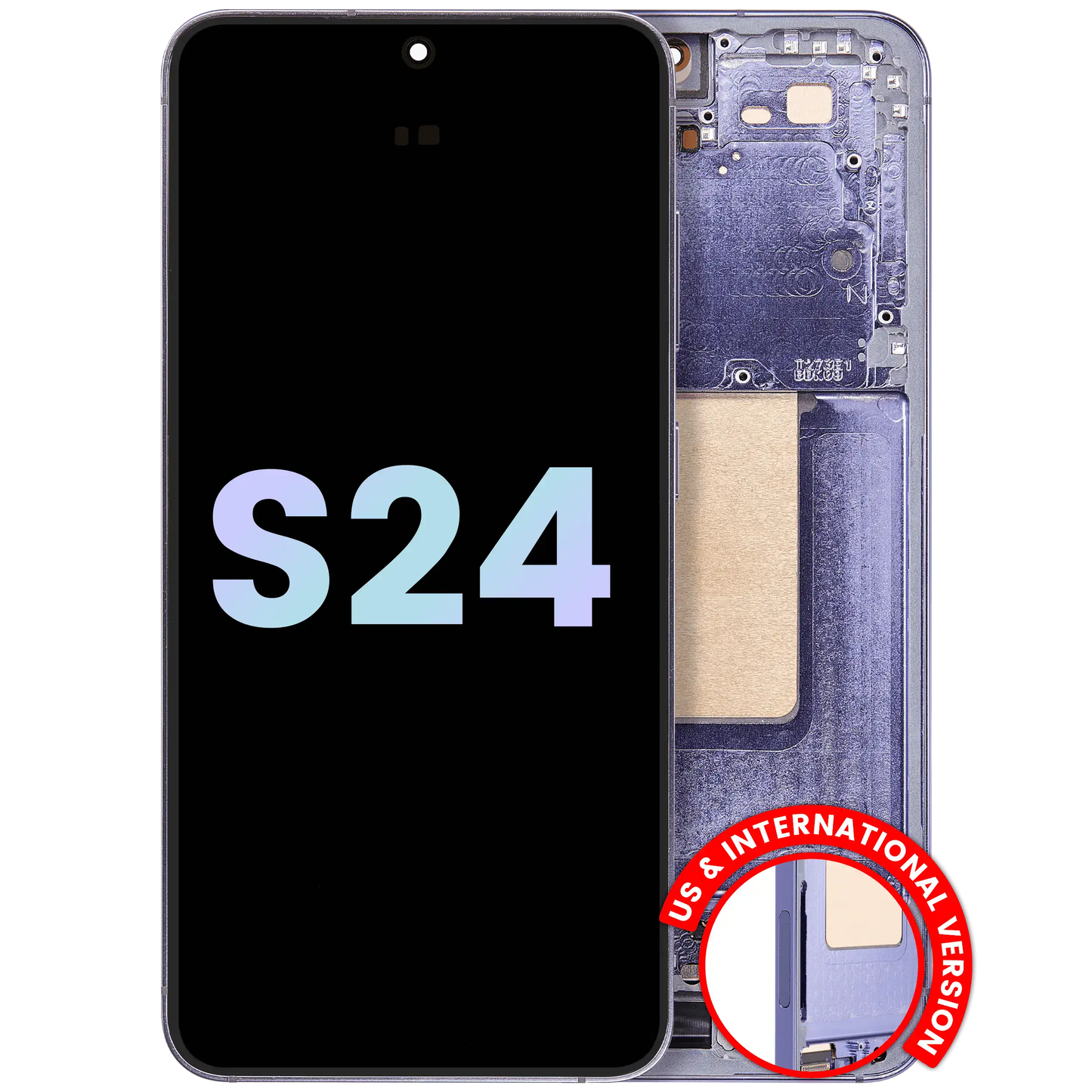 OLED Assembly With Frame For Samsung Galaxy S24 5G (US & International Version) (Service Pack) (Cobalt Violet)