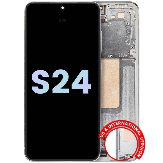 OLED Assembly With Frame For Samsung Galaxy S24 5G (US & International Version) (Service Pack) (Jade Green)