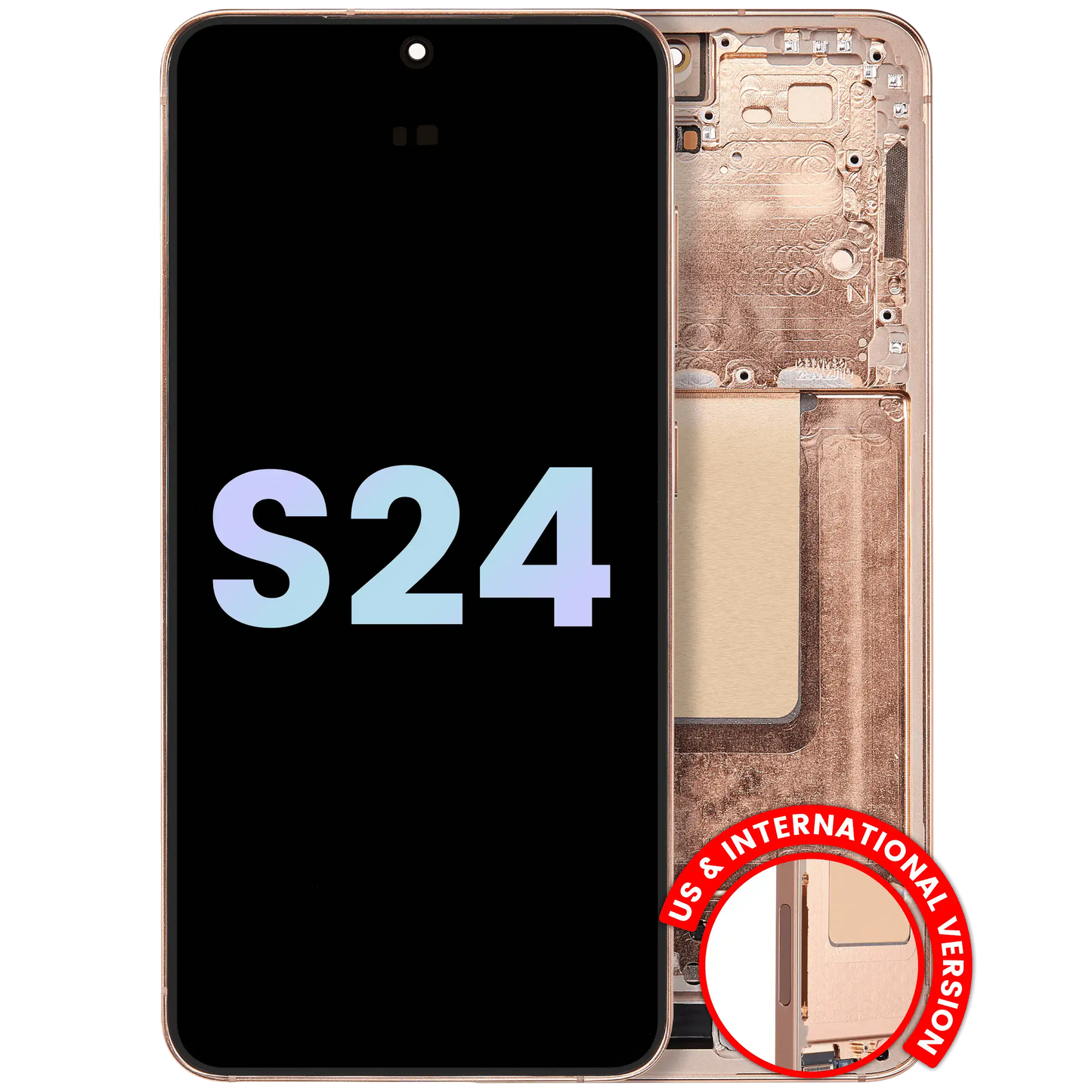 OLED Assembly With Frame For Samsung Galaxy S24 5G (US & International Version) (Service Pack) (Sandstone Orange)