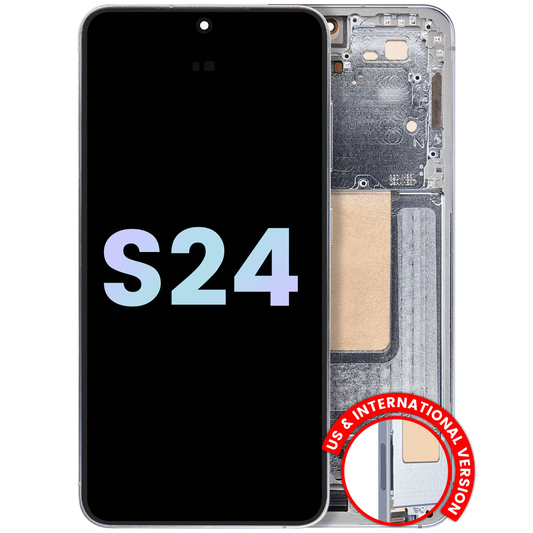 OLED Assembly With Frame For Samsung Galaxy S24 5G (US & International Version) (Service Pack) (Sapphire Blue)