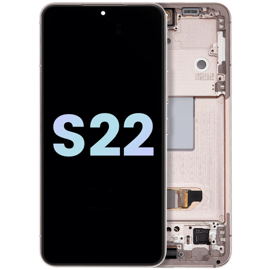 OLED Assembly With Frame For Samsung Galaxy S22 5G (Service Pack) (Pink Gold)
