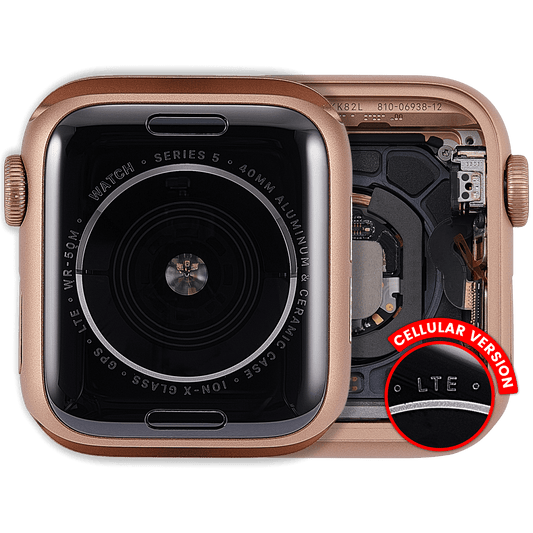 Housing Assembly Compatible For Watch Series 5 (40MM) (Used OEM Pull: Grade A) (Cellular Version) (Aluminum / Gold)