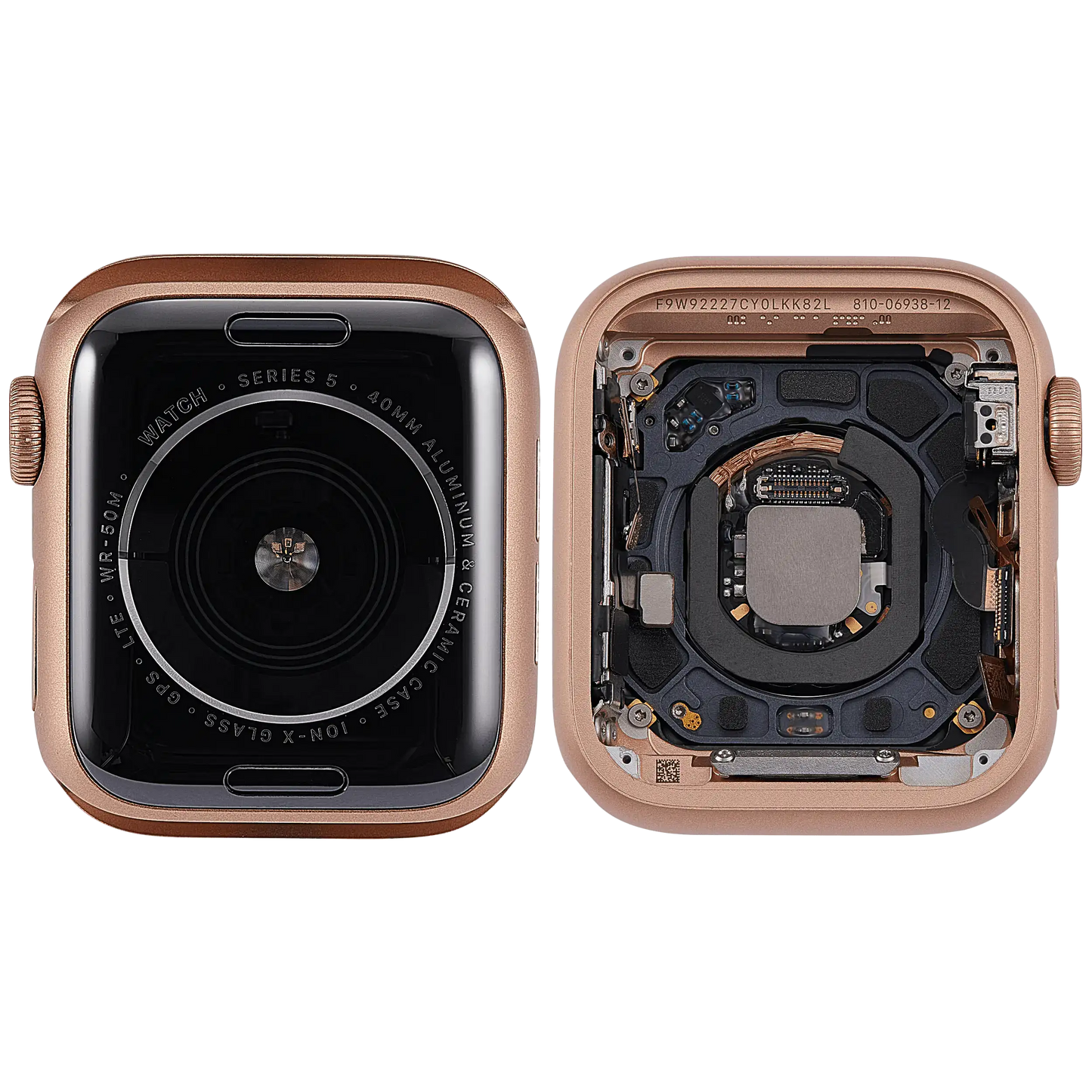 Housing Assembly Compatible For Watch Series 5 (40MM) (Used OEM Pull: Grade A) (Cellular Version) (Aluminum / Gold)