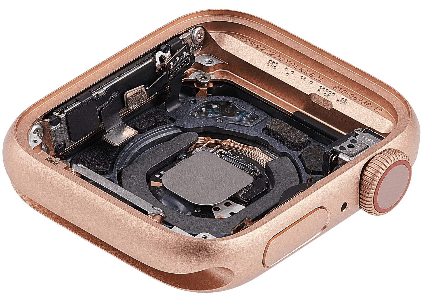Housing Assembly Compatible For Watch Series 5 (40MM) (Used OEM Pull: Grade A) (Cellular Version) (Aluminum / Gold)