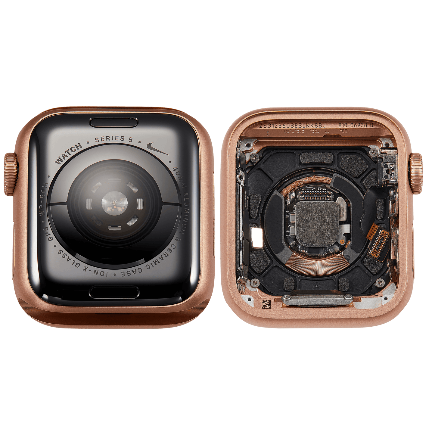 Housing Assembly Compatible For Watch Series 5 (40MM) (Used OEM Pull: Grade A) (GPS Version) (Aluminum / Gold)