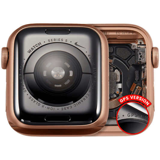 Housing Assembly Compatible For Watch Series 5 (40MM) (Used OEM Pull: Grade A) (GPS Version) (Aluminum / Gold)