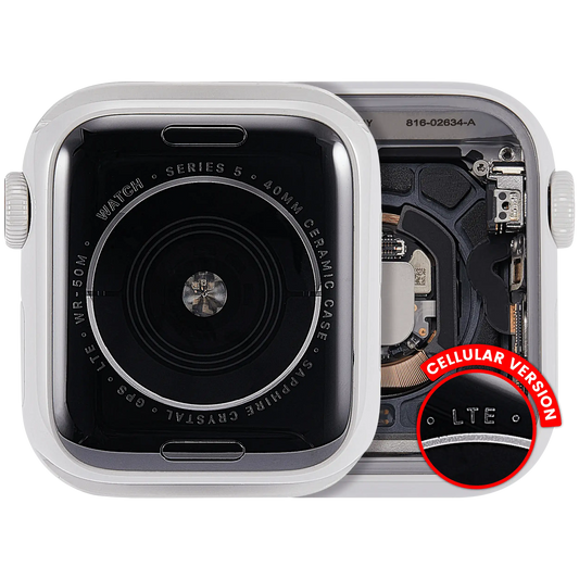 Housing Assembly Compatible For Watch Series 5 (40MM) (Used OEM Pull: Grade A) (Cellular Version) (Aluminum / Silver)