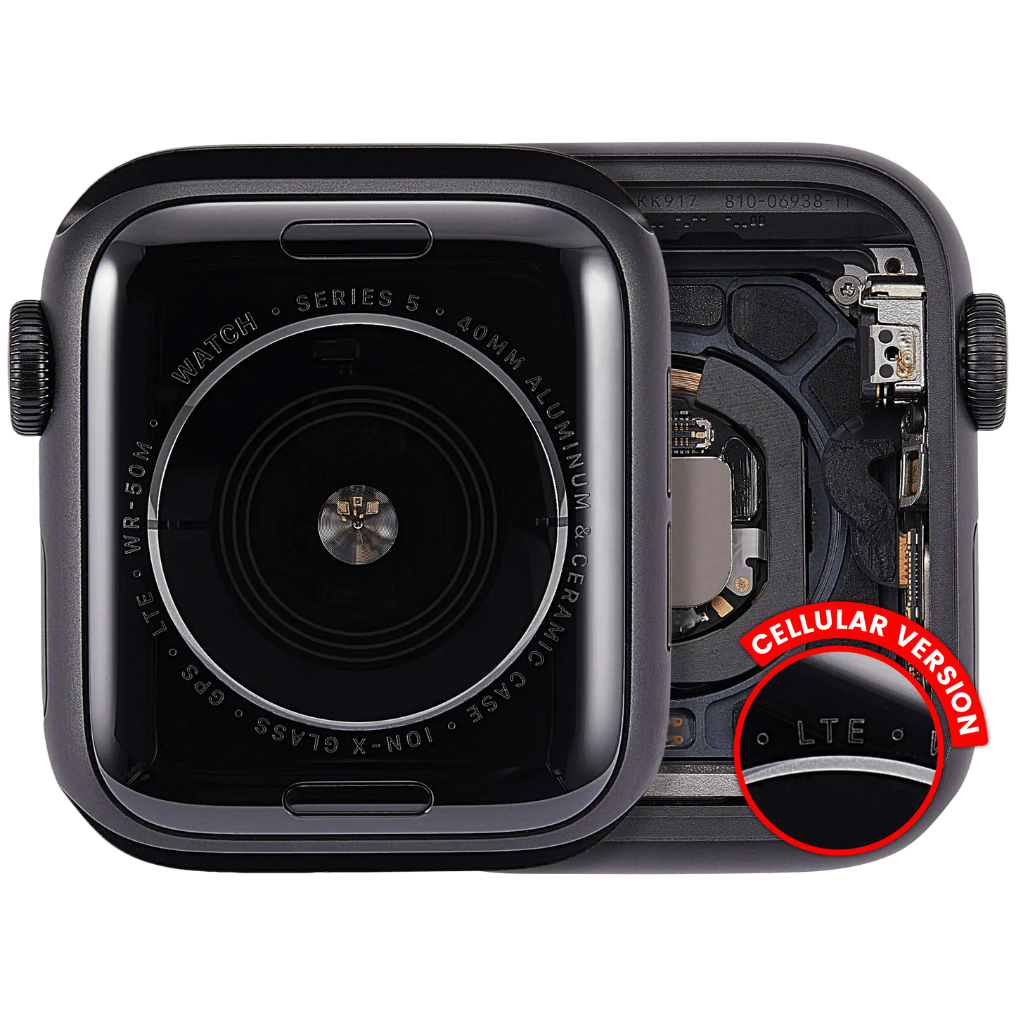 Housing Assembly Compatible For Watch Series 5 (40MM) (Used OEM Pull: Grade A) (Cellular Version) (Aluminum / Space Black)