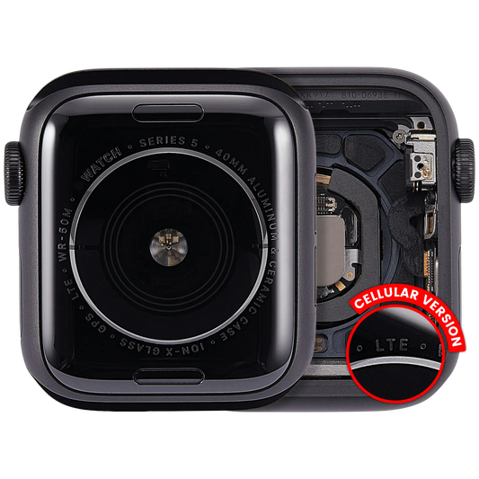 Housing Assembly Compatible For Watch Series 5 (40MM) (Used OEM Pull: Grade A) (Cellular Version) (Aluminum / Space Black)