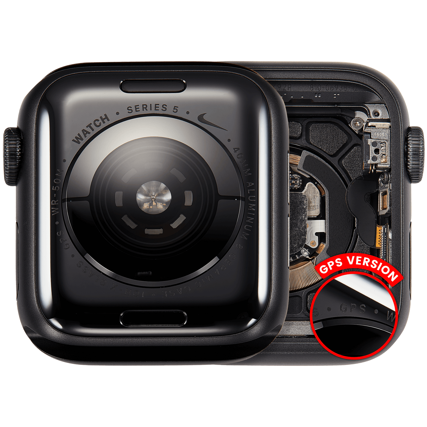 Housing Assembly Compatible For Watch Series 5 (40MM) (Used OEM Pull: Grade A) (GPS Version) (Aluminum / Space Black)