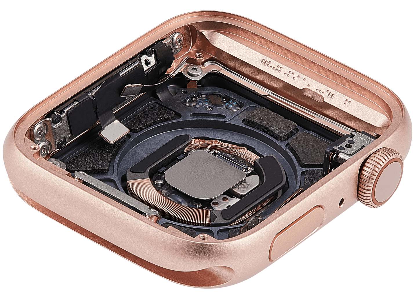 Housing Assembly Compatible For Watch Series 5 (44MM) (Used OEM Pull: Grade A) (Cellular Version) (Aluminum / Gold)