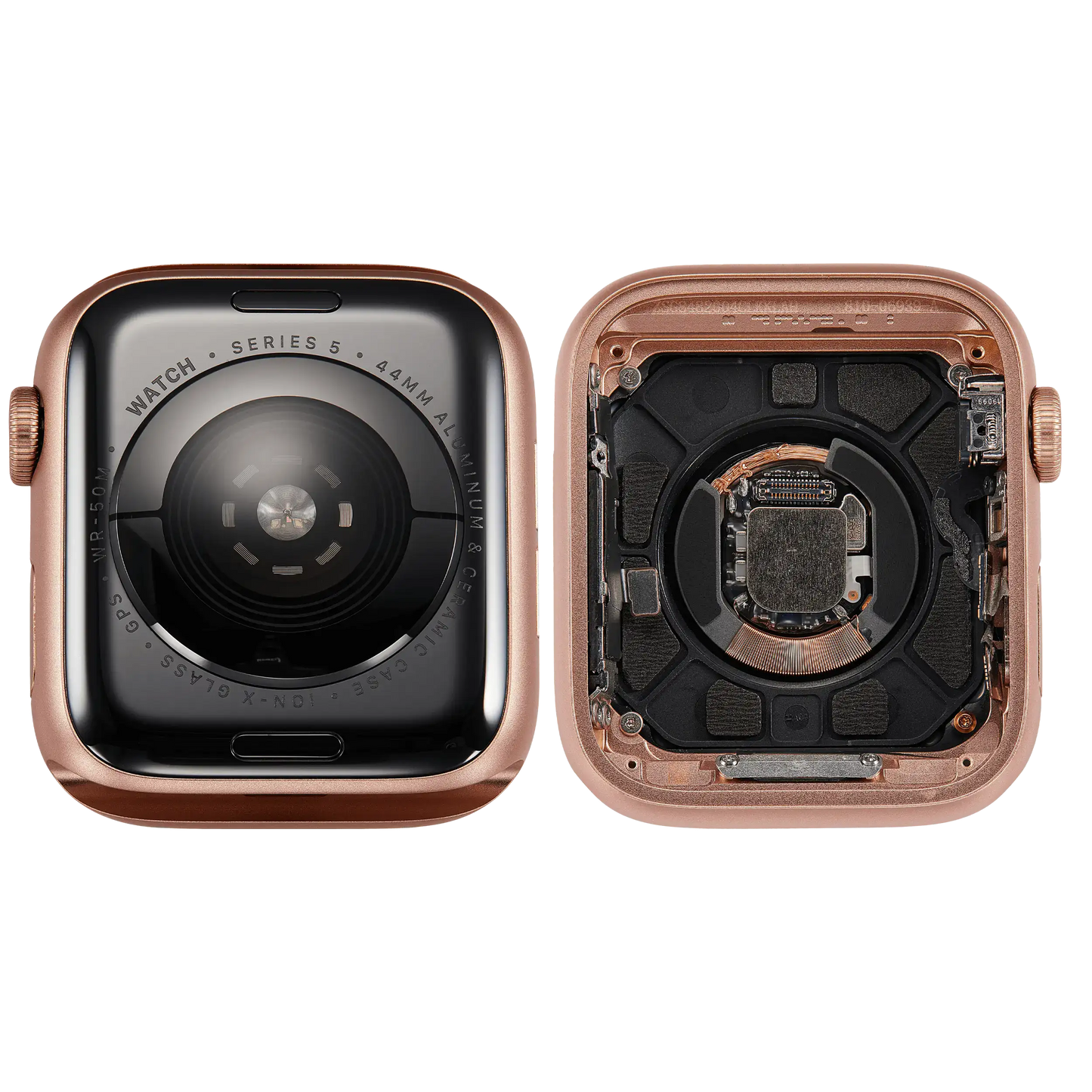 Housing Assembly Compatible For Watch Series 5 (44MM) (Used OEM Pull: Grade A) (GPS Version) (Aluminum / Gold)