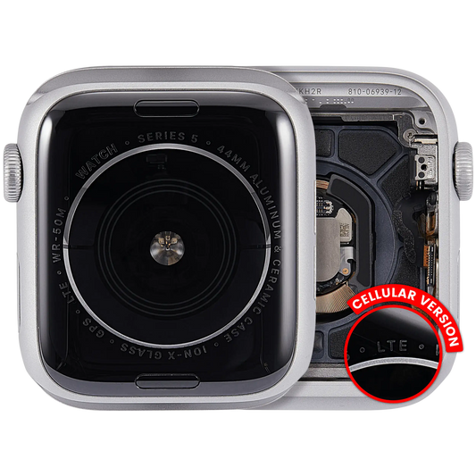 Housing Assembly Compatible For Watch Series 5 (44MM) (Used OEM Pull: Grade A) (Cellular Version) (Aluminum / Silver)