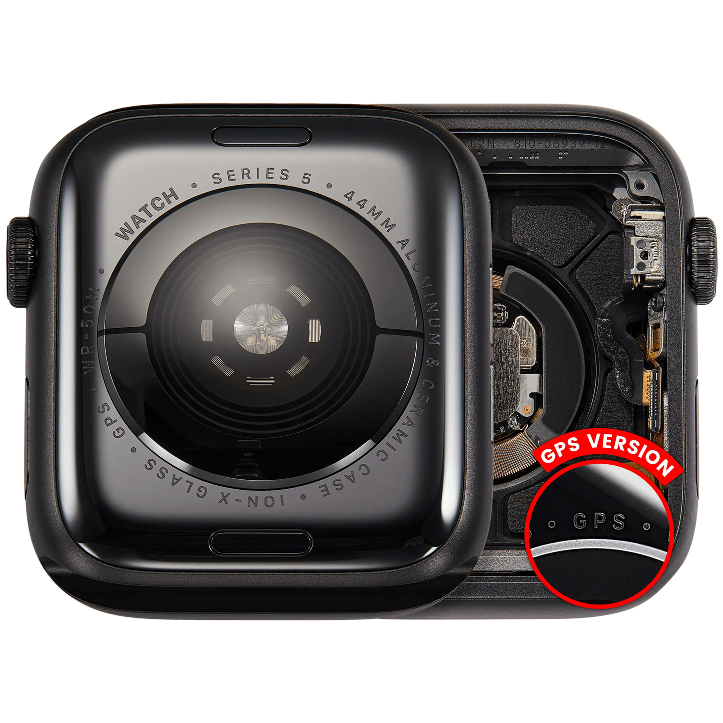 Housing Assembly Compatible For Watch Series 5 (44MM) (Used OEM Pull: Grade A) (GPS Version) (Aluminum / Space Black)