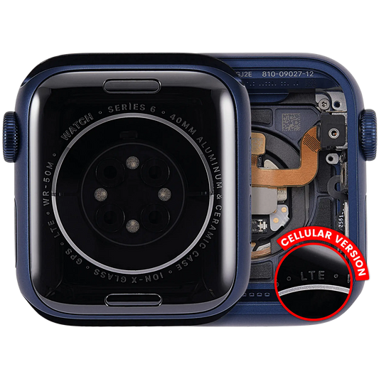 Housing Assembly Compatible For Watch Series 6 (40MM) (Used OEM Pull: Grade A) (Cellular Version) (Aluminum / Blue)