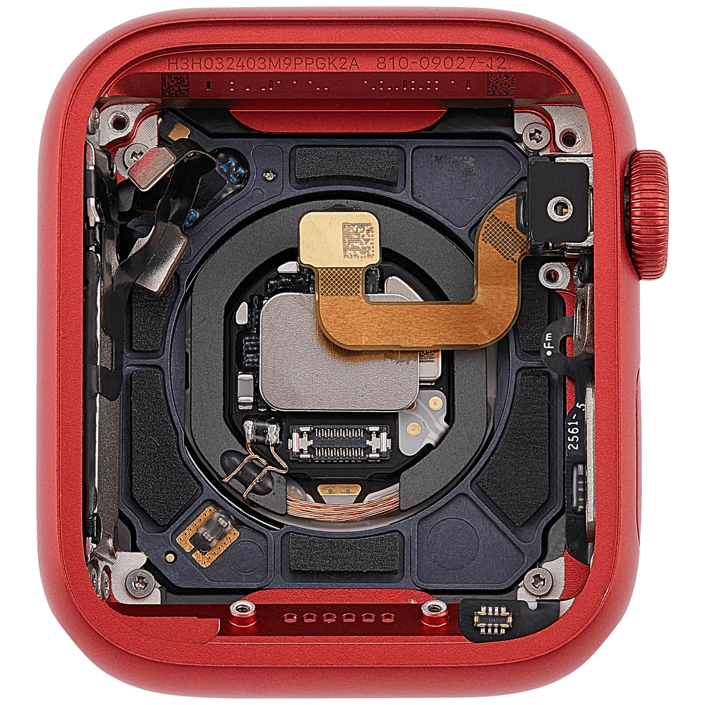 Housing Assembly Compatible For Watch Series 6 (40MM) (Used OEM Pull: Grade A) (Cellular Version) (Aluminum / Red)