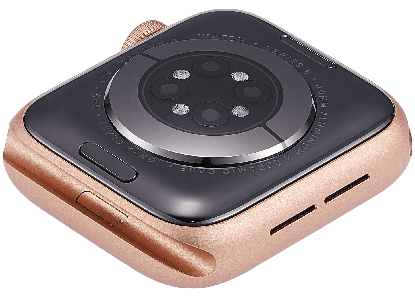 Housing Assembly Compatible For Watch Series 6 (40MM) (Used OEM Pull: Grade A) (Cellular Version) (Aluminum / Rose Gold)
