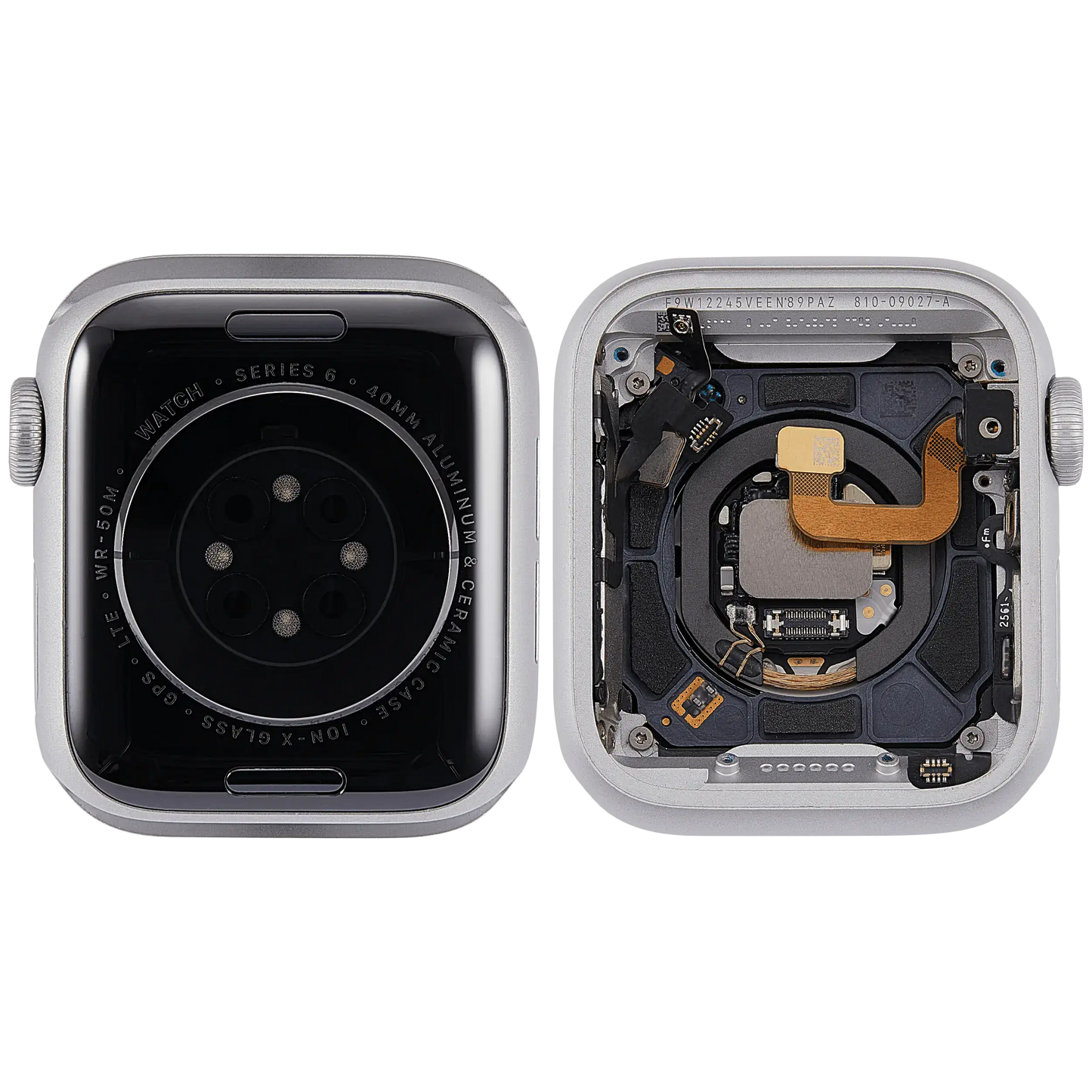Housing Assembly Compatible For Watch Series 6 (40MM) (Used OEM Pull: Grade A) (Cellular Version) (Aluminum / Silver)