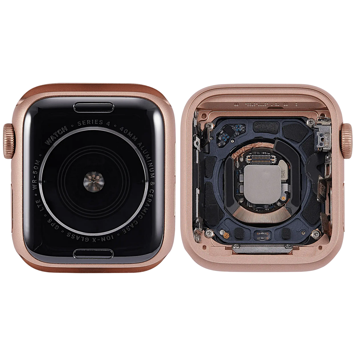 Housing Assembly Compatible For Watch Series 4 (40MM) (Used OEM Pull: Grade A) (Cellular Version) (Aluminum / Gold)