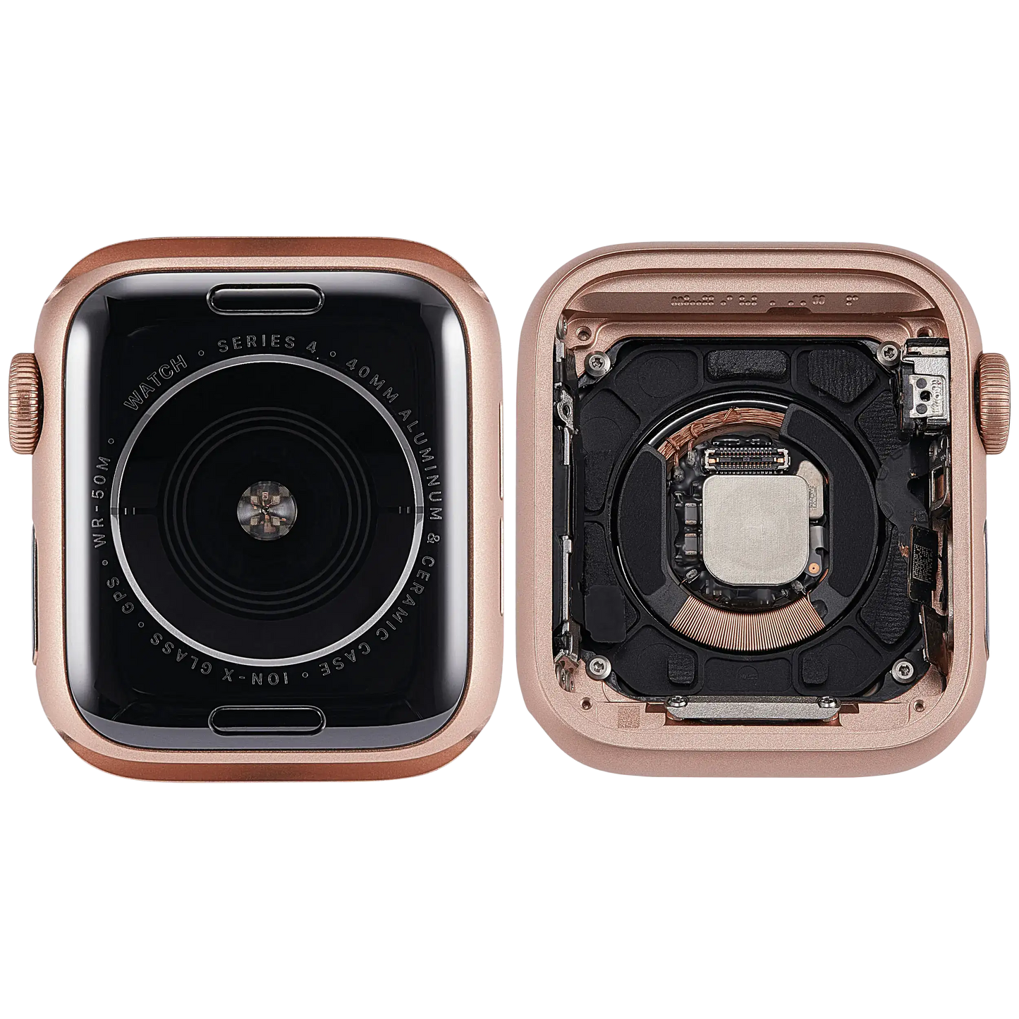 Housing Assembly Compatible For Watch Series 4 (40MM) (Used OEM Pull: Grade A) (GPS Version) (Aluminum / Gold)