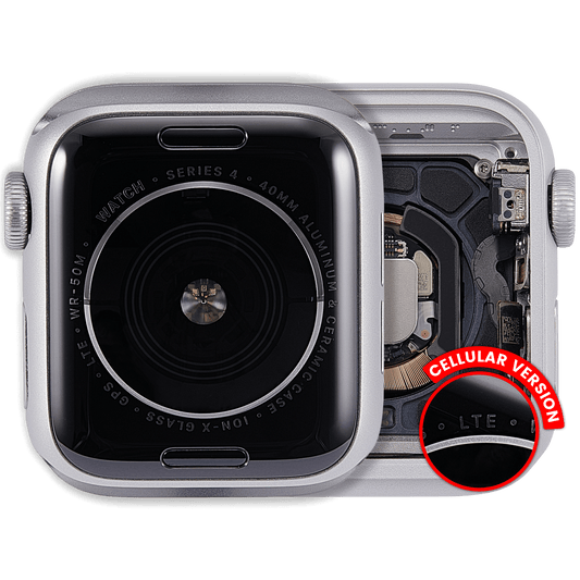 Housing Assembly Compatible For Watch Series 4 (40MM) (Used OEM Pull: Grade A) (Cellular Version) (Aluminum / Silver)
