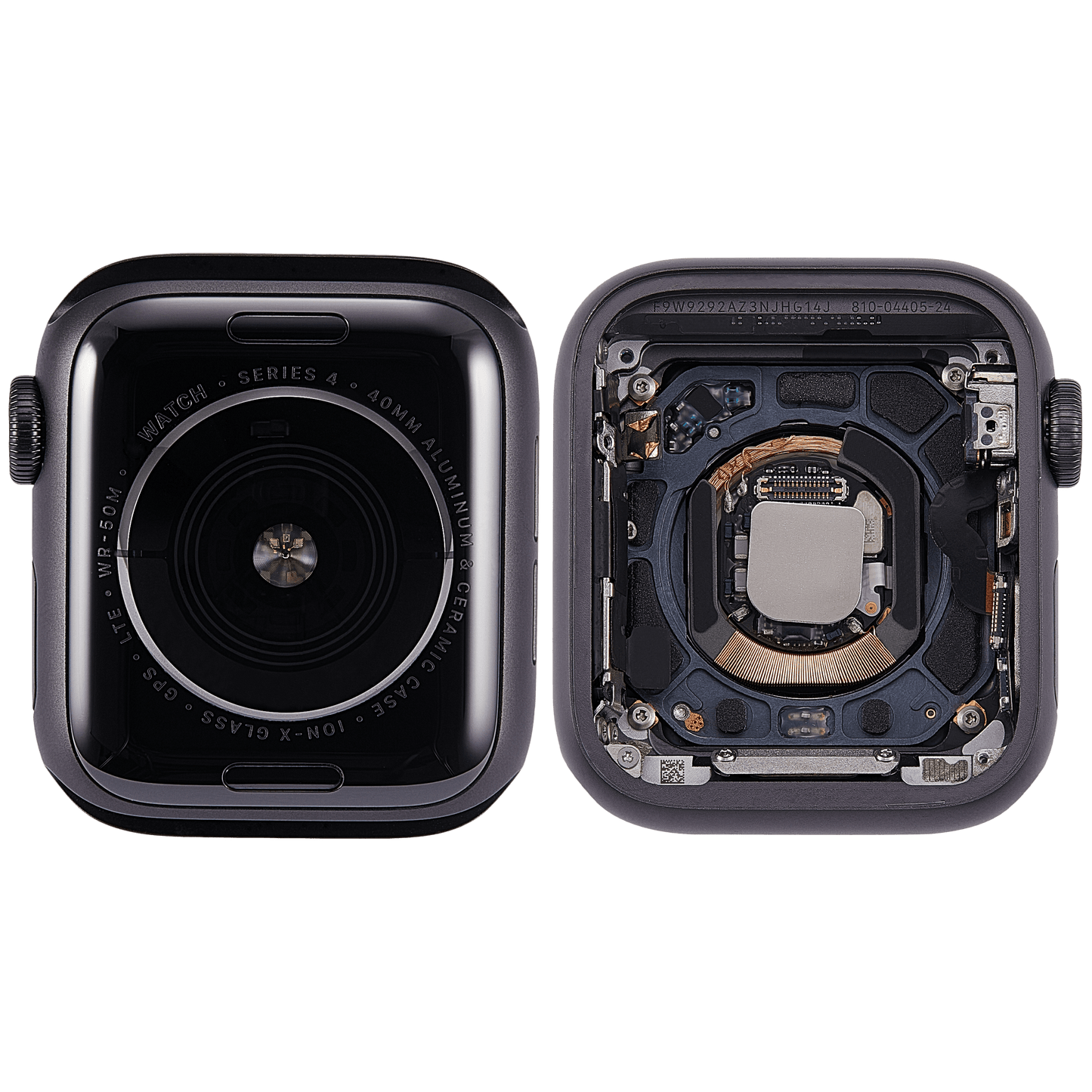 Housing Assembly Compatible For Watch Series 4 (40MM) (Used OEM Pull: Grade A) (Cellular Version) (Aluminum / Space Black)