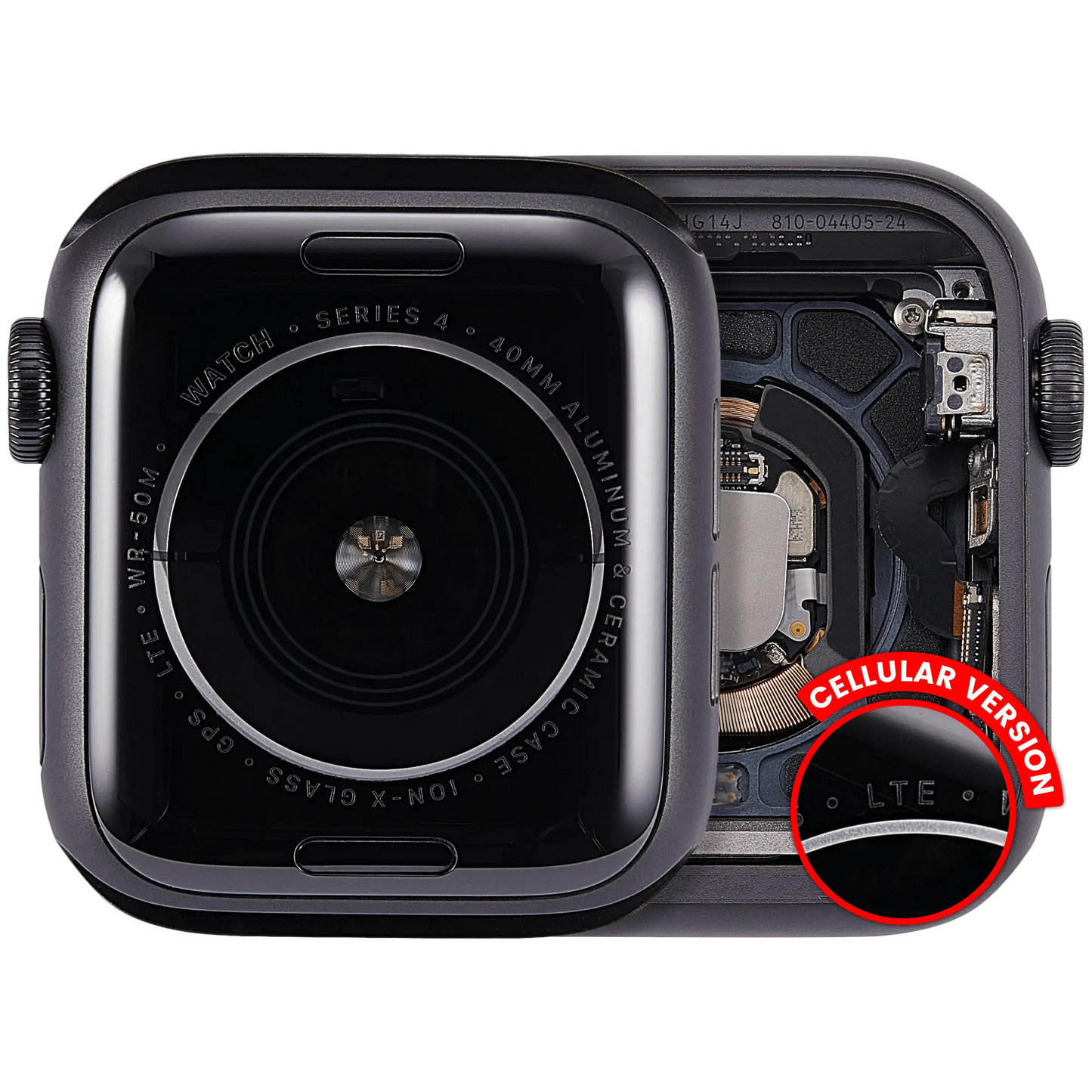 Housing Assembly Compatible For Watch Series 4 (40MM) (Used OEM Pull: Grade A) (Cellular Version) (Aluminum / Space Black)