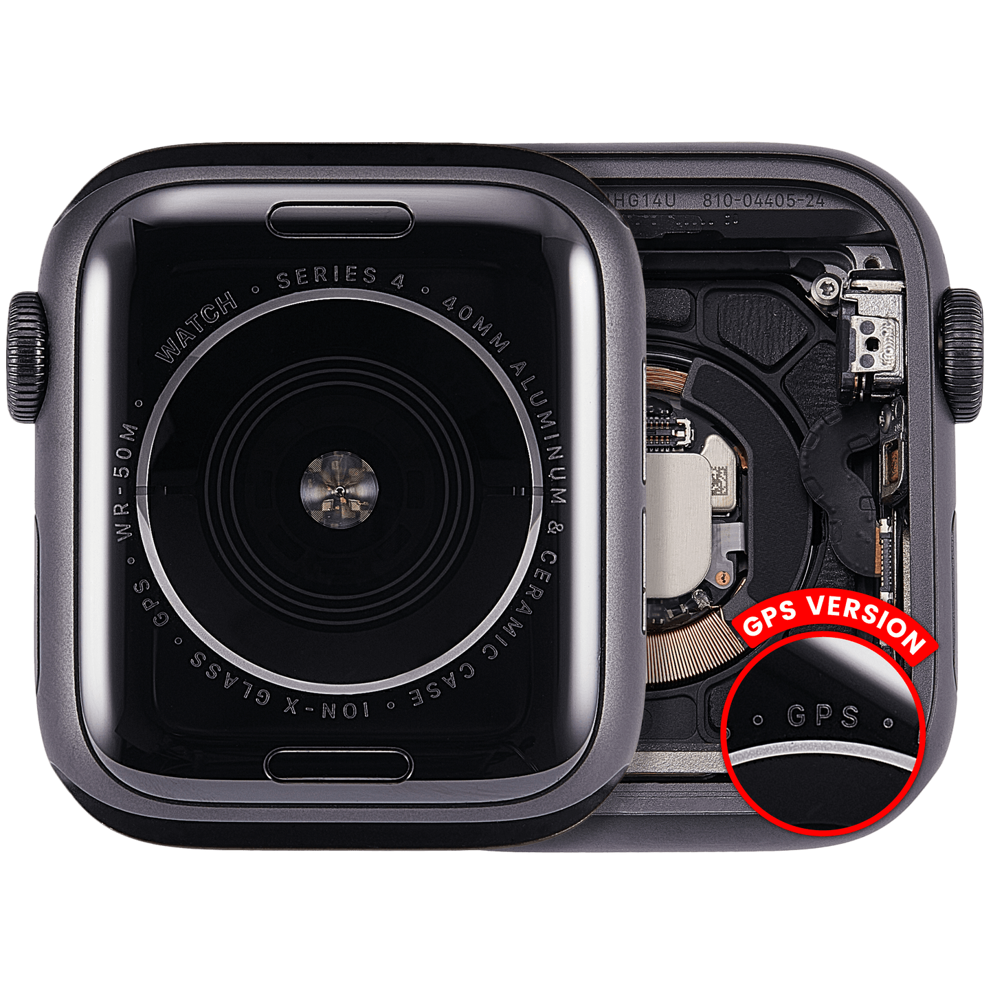 Housing Assembly Compatible For Watch Series 4 (40MM) (Used OEM Pull: Grade A) (GPS Version) (Aluminum / Space Black)