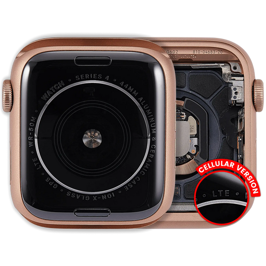 Housing Assembly Compatible For Watch Series 4 (44MM) (Used OEM Pull: Grade A) (Cellular Version) (Aluminum / Gold)