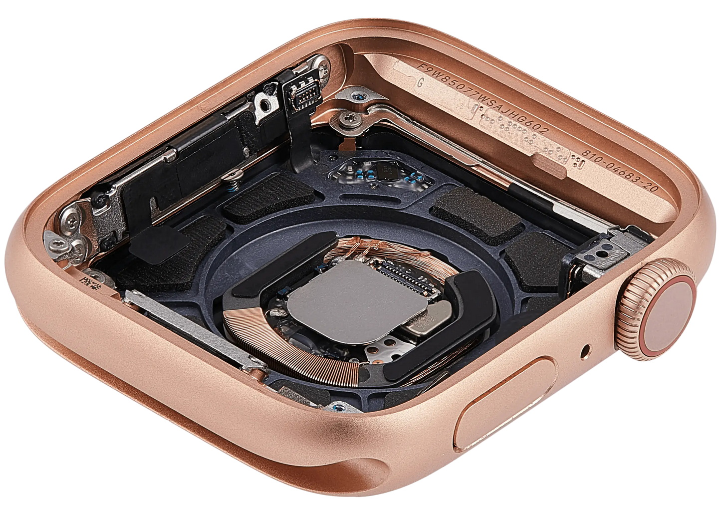 Housing Assembly Compatible For Watch Series 4 (44MM) (Used OEM Pull: Grade A) (Cellular Version) (Aluminum / Gold)