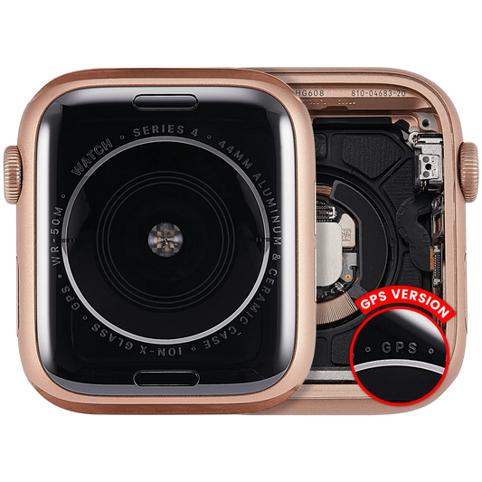 Housing Assembly Compatible For Watch Series 4 (44MM) (Used OEM Pull: Grade A) (GPS Version) (Aluminum / Gold)