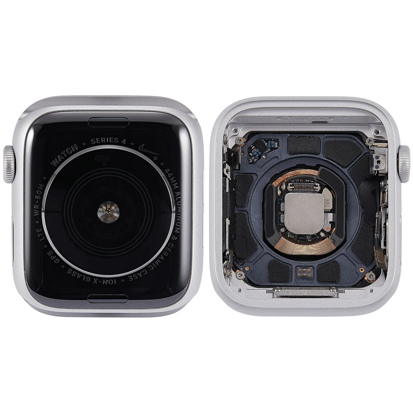 Housing Assembly Compatible For Watch Series 4 (44MM) (Used OEM Pull: Grade A) (Cellular Version) (Aluminum / Silver)