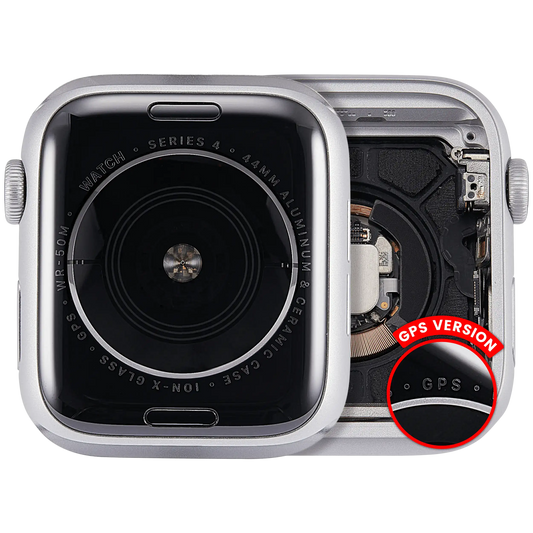 Housing Assembly Compatible For Watch Series 4 (44MM) (Used OEM Pull: Grade A) (GPS Version) (Aluminum / Silver)
