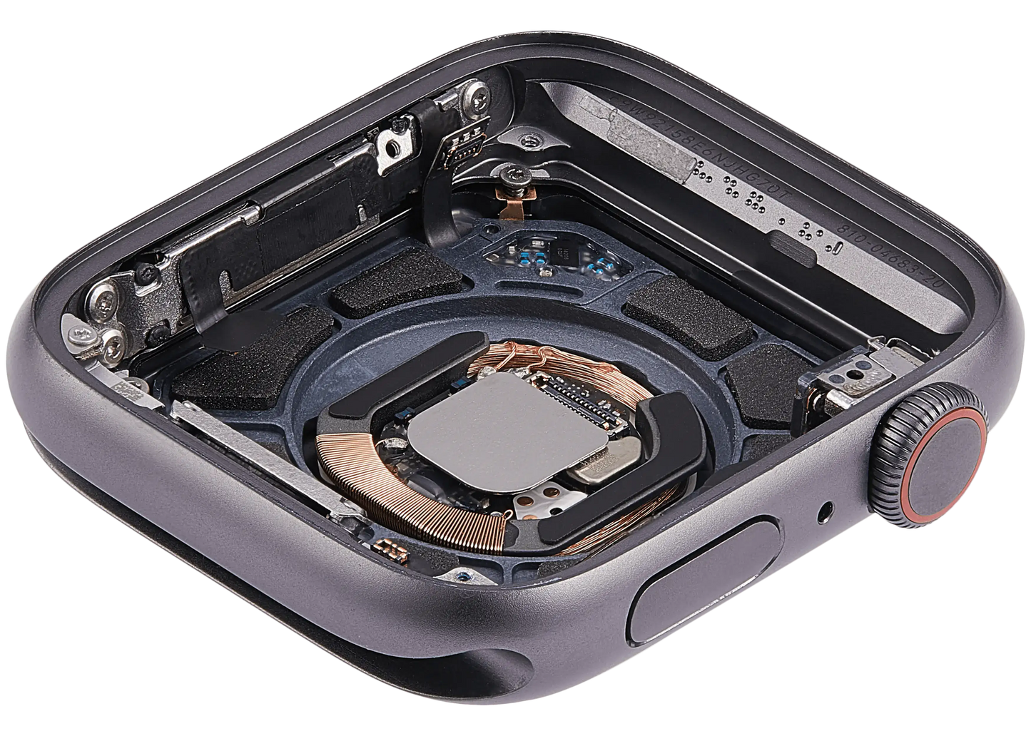 Housing Assembly Compatible For Watch Series 4 (44MM) (Used OEM Pull: Grade A) (Cellular Version) (Aluminum / Space Black)