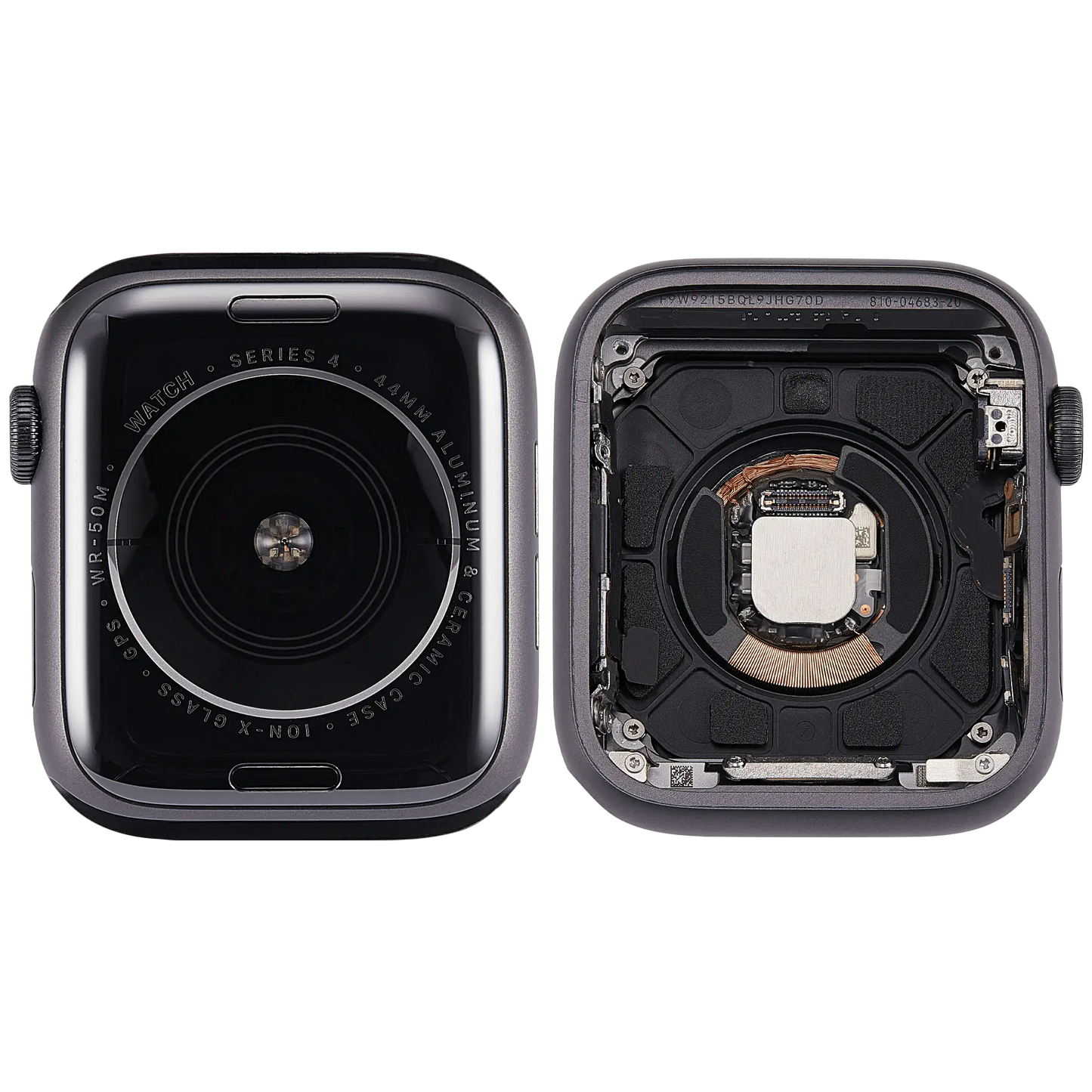 Housing Assembly Compatible For Watch Series 4 (44MM) (Used OEM Pull: Grade A) (GPS Version) (Aluminum / Space Black)