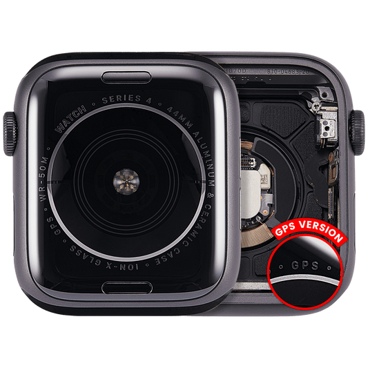 Housing Assembly Compatible For Watch Series 4 (44MM) (Used OEM Pull: Grade A) (GPS Version) (Aluminum / Space Black)