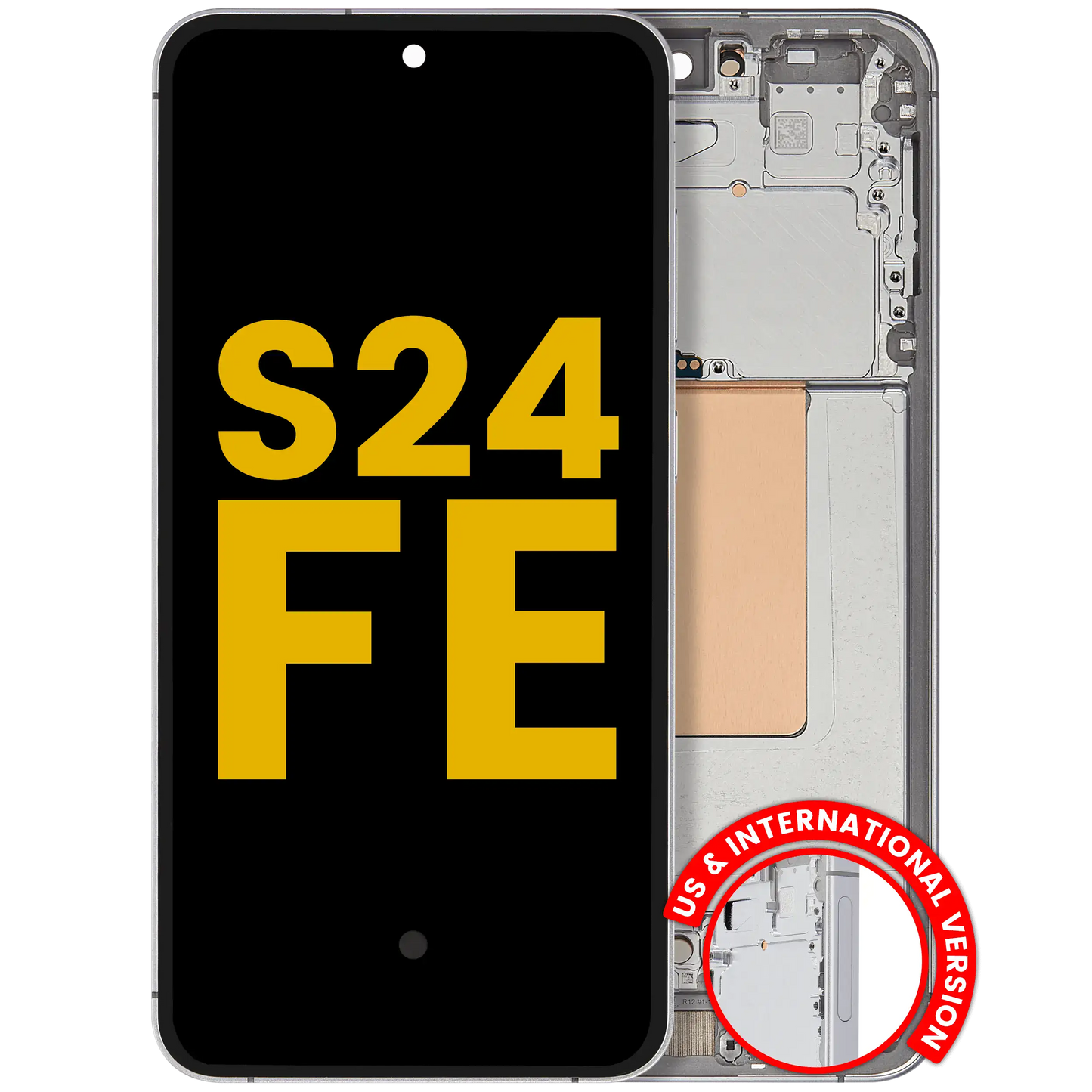 OLED Assembly With Frame For Samsung Galaxy S24 FE 5G (US & International Version) (Refurbished) (Gray)