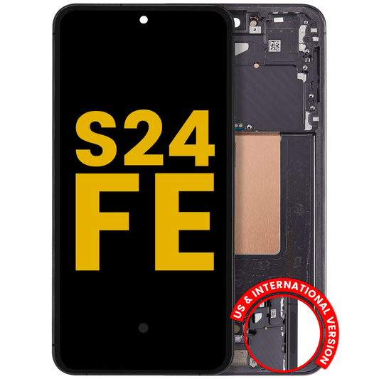 OLED Assembly With Frame For Samsung Galaxy S24 FE 5G (Refurbished) (US & International Version) (Graphite)