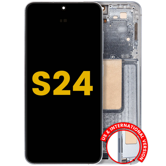 OLED Assembly With Frame For Samsung Galaxy S24 5G (US & International Version) (Refurbished) (Sapphire Blue)