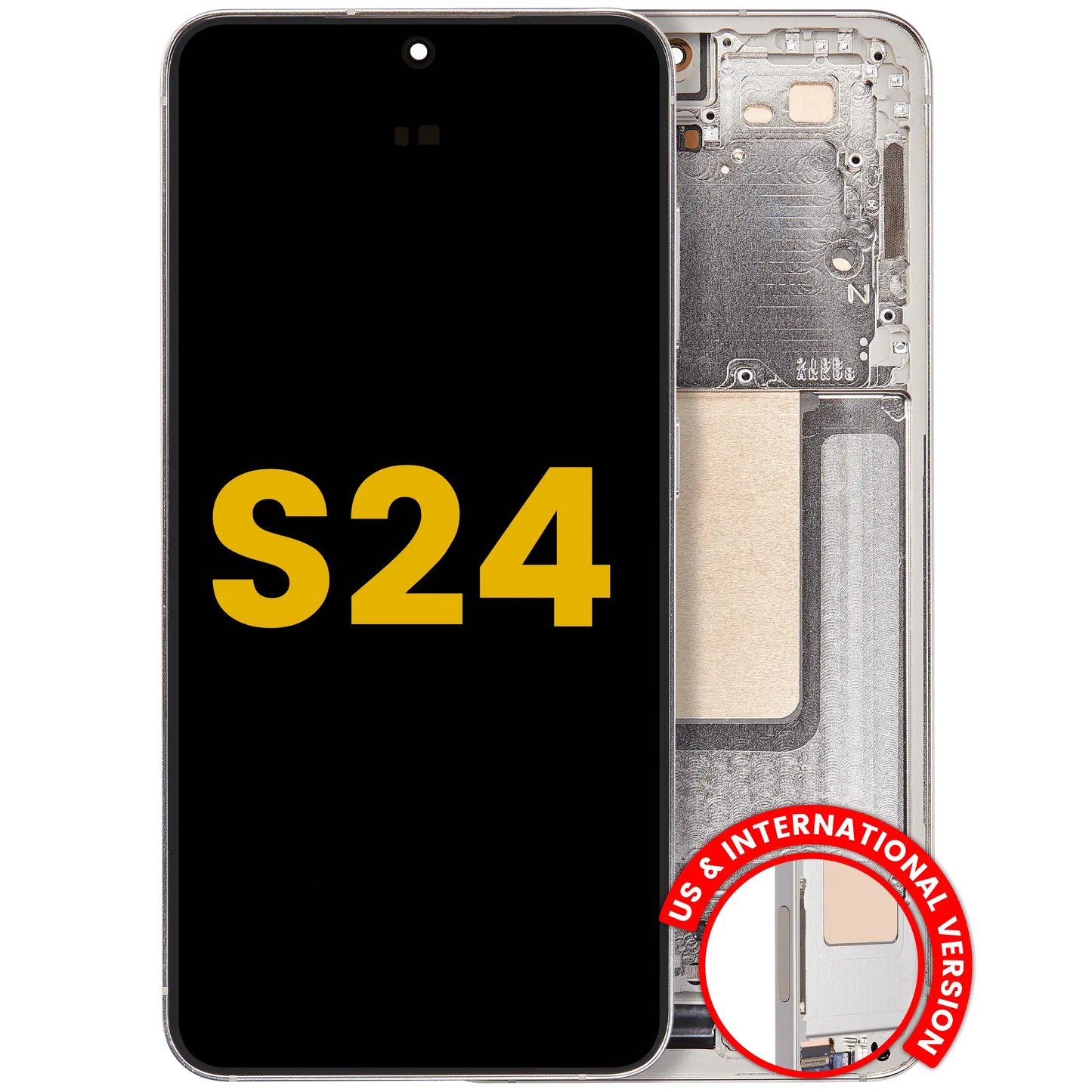 OLED Assembly With Frame For Samsung Galaxy S24 5G (US & International Version) (Refurbished) (Amber Yellow)