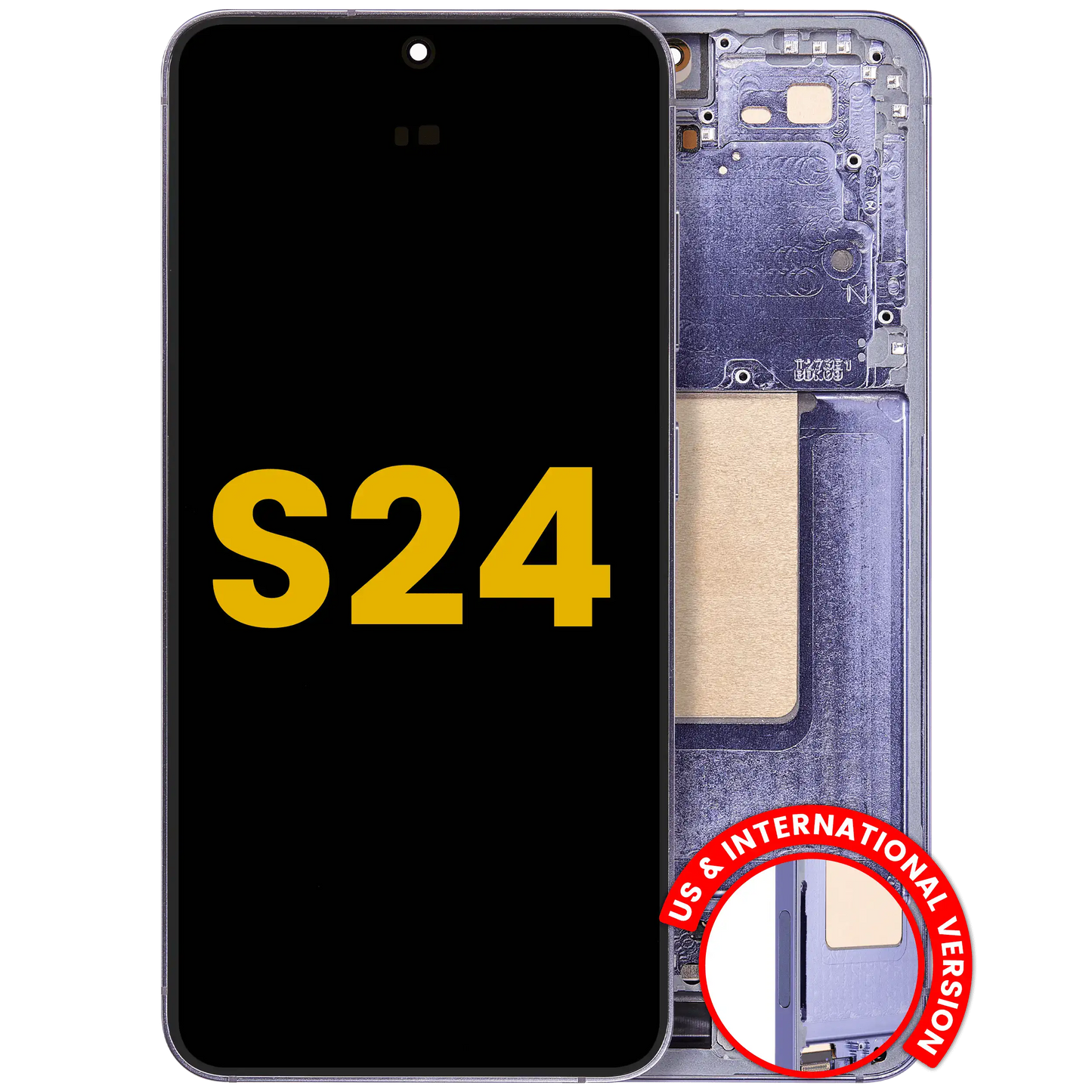 OLED Assembly With Frame For Samsung Galaxy S24 5G (US & International Version) (Refurbished) (Cobalt Violet)