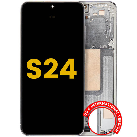 OLED Assembly With Frame For Samsung Galaxy S24 5G (US & International Version) (Refurbished) (Jade Green)