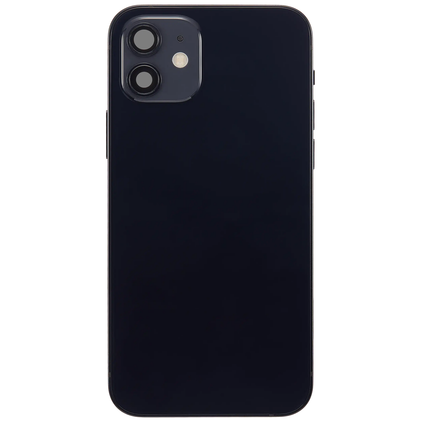 Back Housing W/ Charging Port Flex & Small Parts For iPhone 12 (EU / Global Version) (Used OEM Pull: Grade C) (Black)