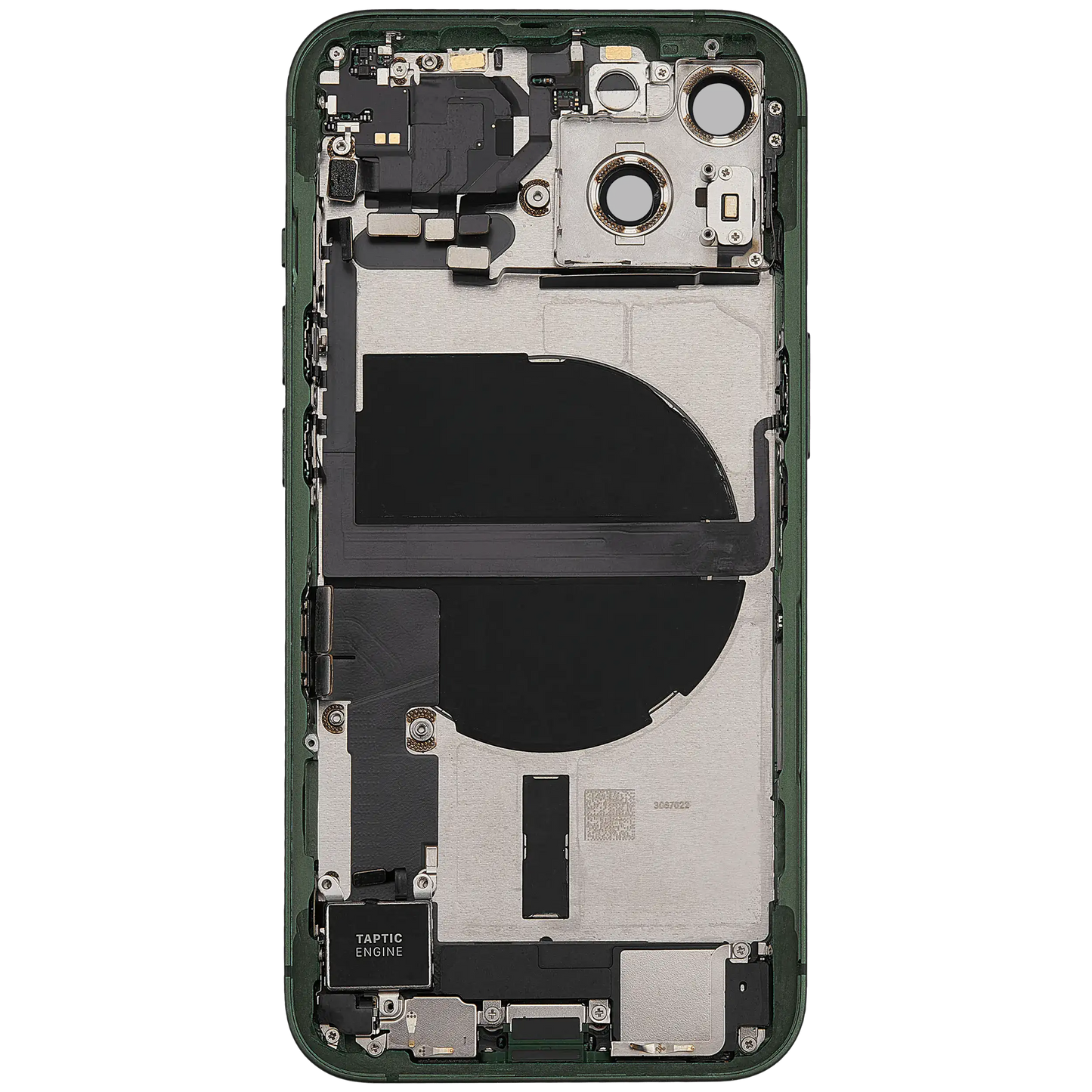 Back Housing W/ Charging Port Flex & Small Parts For iPhone 13 (US Version) (Used OEM Pull: Grade B) (Green)