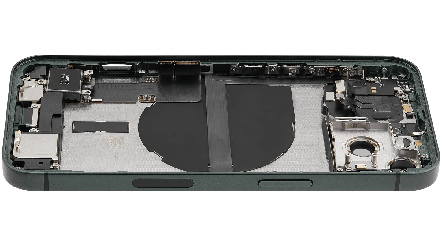 Back Housing W/ Charging Port Flex & Small Parts For iPhone 13 (US Version) (Used OEM Pull: Grade C) (Green)