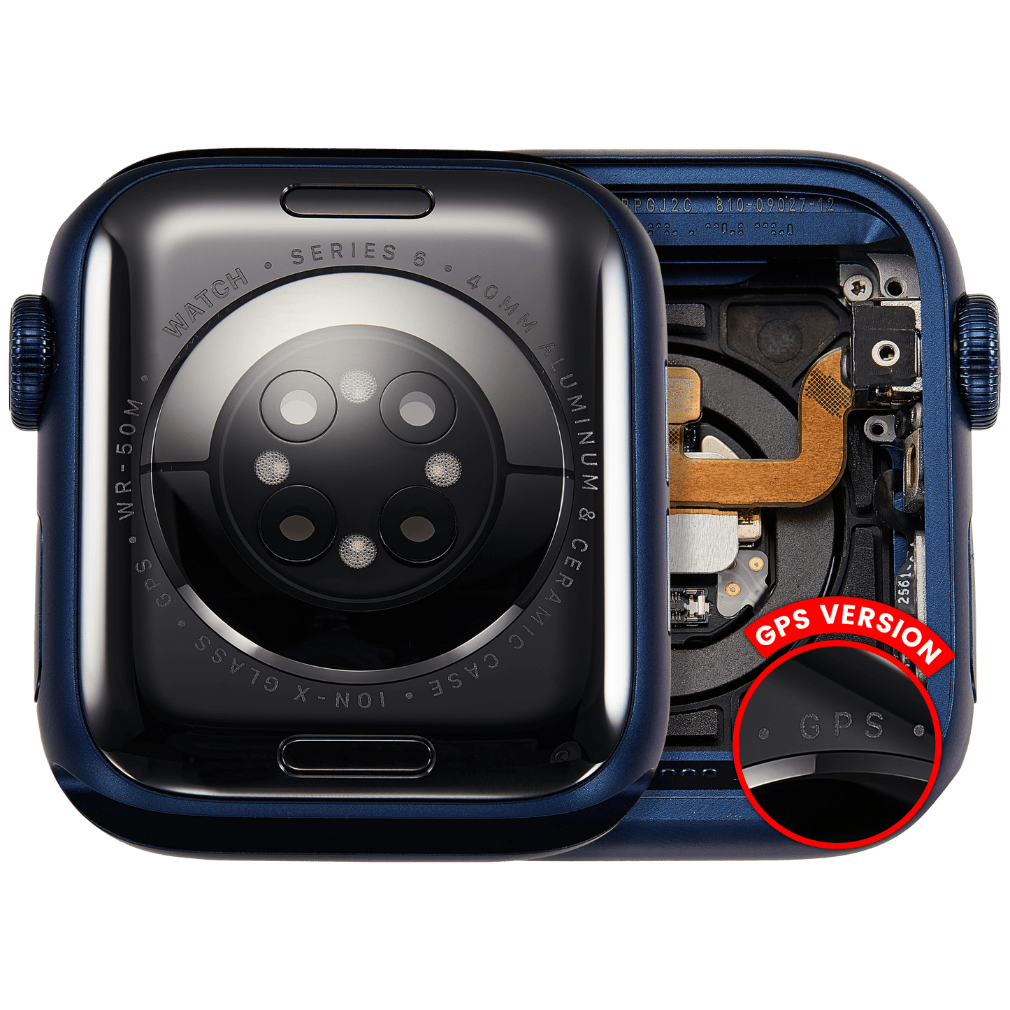 Housing Assembly Compatible For Watch Series 6 (40MM) (Used OEM Pull: Grade A) (GPS Version) (Aluminum / Blue)