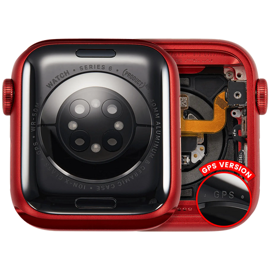 Housing Assembly Compatible For Watch Series 6 (40MM) (Used OEM Pull: Grade A) (GPS Version) (Aluminum / Red)